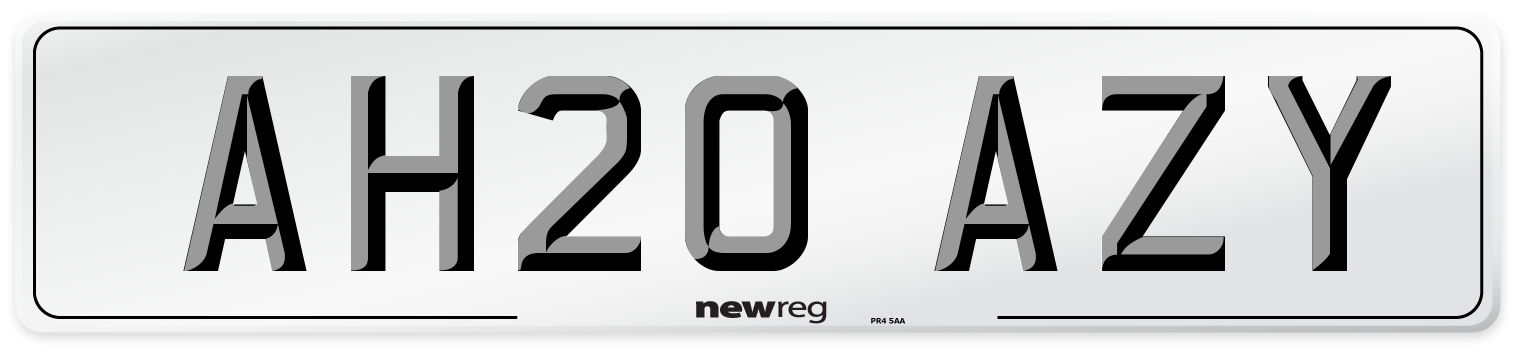 AH20 AZY Number Plate from New Reg